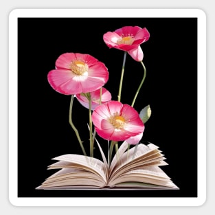 Book Of Flower, Flower Book, Flower And Book Magnet
